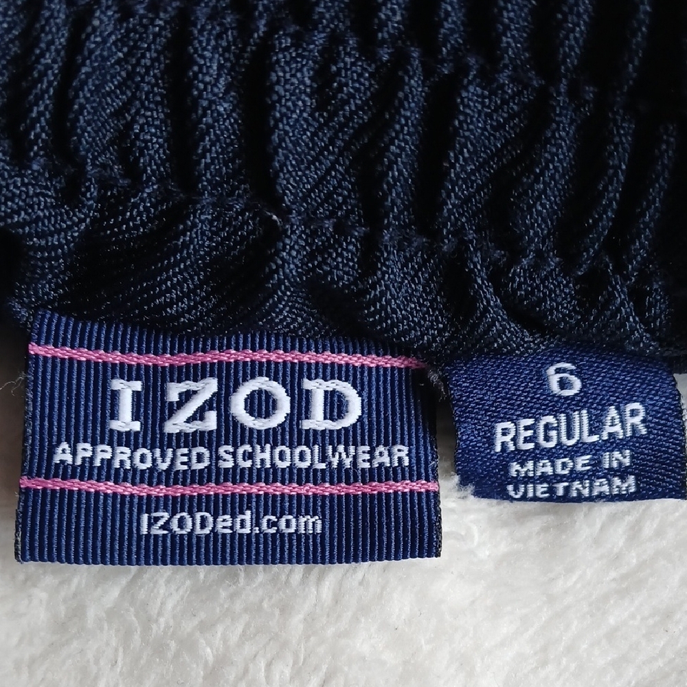 Izod Women's Pleated Skirt Trio in Navy and Beige - Picture 3 of 6